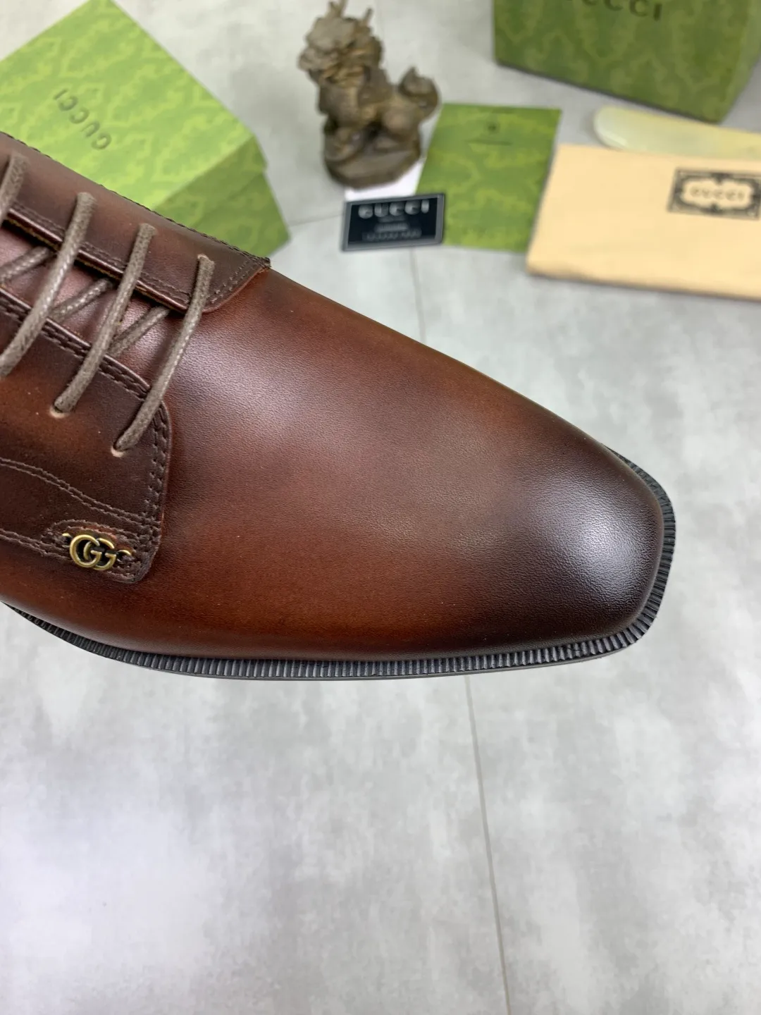 Men's men's shoes 💰P560 [New style] Water dyed cowhide 💰💎💎💎 [Gucci] GUCCI high-end men's formal business leather shoes, original order 1:1! Original imported high-end open-edge beaded calfskin, original metal buckle, imported first-layer cowhide lining for feet. Original outsole, men's shoe size: 39-44 (45 customized) 3️⃣ colors available